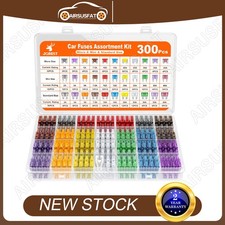 300Pcs Car Fuse Assortment Kit, 160 Mini Blade Fuses Automotive  90 Standard