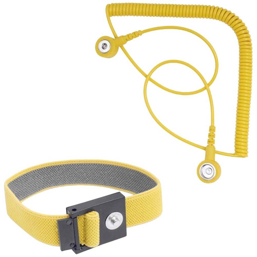 Bracelet de contact jaune BERNSTEIN pour réparer les smartphones et cartes mères sans risque