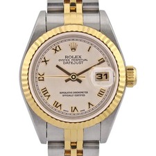 ROLEX Datejust 26mm 69173 Ladies Ivory Pyramid Roman Numeral - Jubilee 1997 B&P