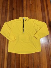Nike FitDry Mens XL Livestrong Yellow Windbreaker 1/4 Zip Long Sleeve 268514-703