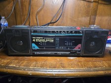 Vintage Emerson CTR929 Boombox AM/FM Radio Dual Cassette Player Tested Working
