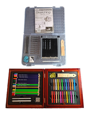 Two Royal Langnickel Drawing Sets + Graphite / Colored  / pastel / + pencil set 