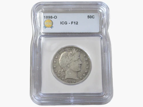 1898 O BARBER HALF BETTER DATE ICG F 12