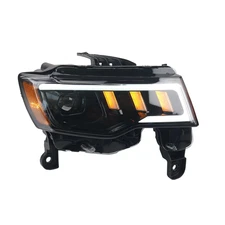 New Fit Para 2017-2021 Jeep Grand Cherokee Faro Negro Halógeno Upgrade LED RH A+