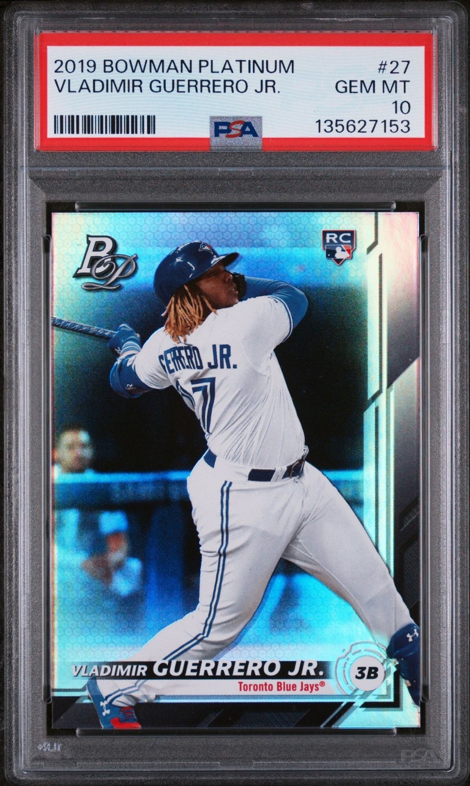 2019 BOWMAN PLATINUM VLADIMIR GUERRERO JR. #27 ROOKIE RC SP VARIATION PSA 10
