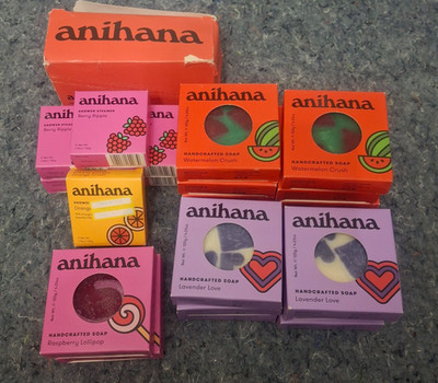 Anihana Soap Bars & Shower Steamers Lot Handcrafted Watermelon Berry Lavender