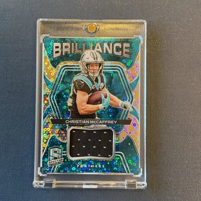 2020 Panini Spectra - Brilliance Relics Christian McCaffrey Neon Blue Prizm /50