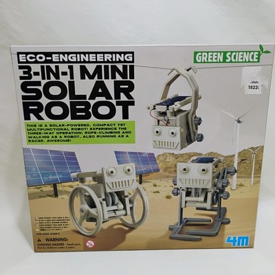 4M Green Science Eco Engineering 3-In-1 Mini Solar Robot Kit Solar Powered