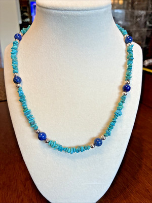DTR JAY KING 925 SMALL BEADED TURQUOISE 20  NECKLACE