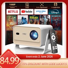 Smart Projector 4K  Android 13.0 5G WiFi Bluetooth Beamer Home Theater Movie UK