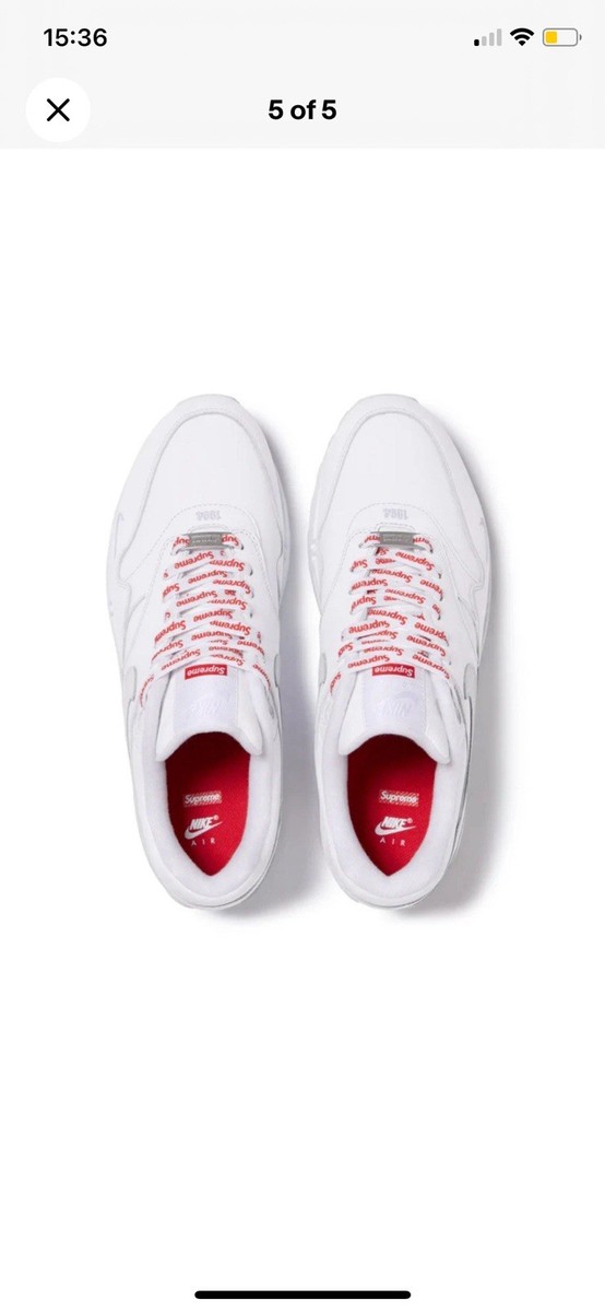 Supreme Air Max 1 '87 Triple White SS25 | UK 7.5 New Condition