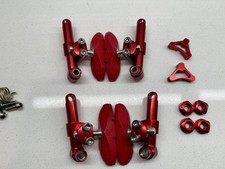 Vintage Avid Tri-Align II Cantilver Brakes Set F/R Red 90s Mtb - Titanium Hardwr