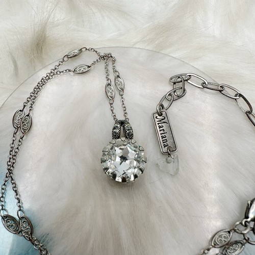 MARIANA NECKLACE - YG - CLEAR MEDIUM CRYSTALS main image 1
