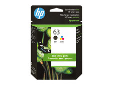HP 63 2-pack Black/Tri-color Original Ink Cartridges, 170 pages, L0R46AN 140