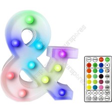 St Helens Home and Garden Battery Operated RGB Letter With Remote Control