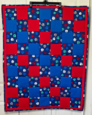 Dog Paws Handmade Patchwork Dog Quilt/Blanket/Mat Cotton - Poly Fill 42"x33" NEW