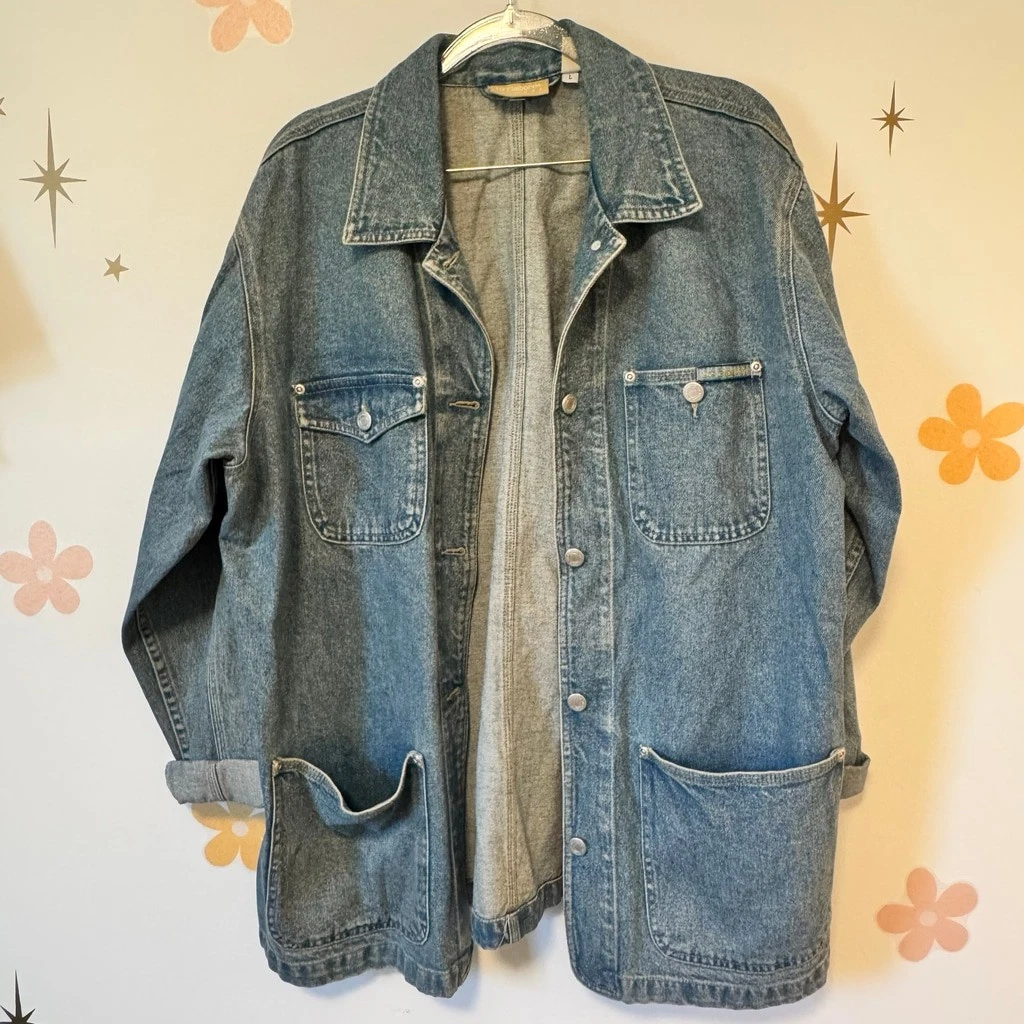 Vintage Liz Claiborne Denim Jacket Light Wash Large Pockets - product detail image 4