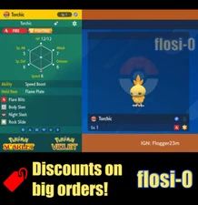 6IV Shiny Torchic Pokemon Scarlet and Violet