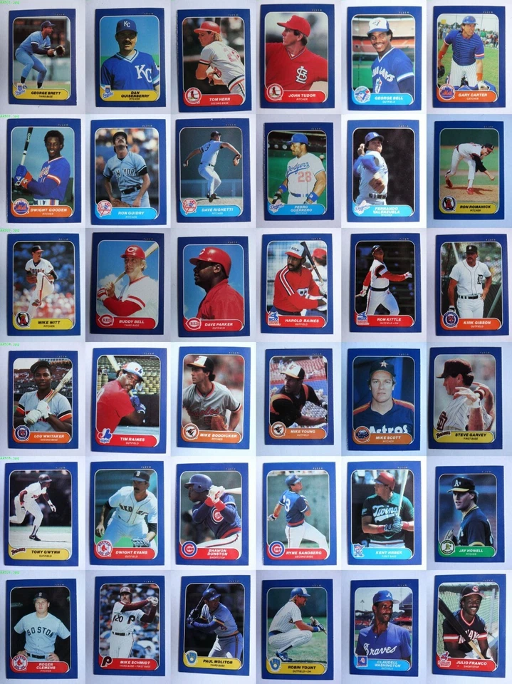 1986 Fleer Classic Miniatures Mini Baseball Cards Complete Your Set U Pick 1-120 - Image 1 of 1