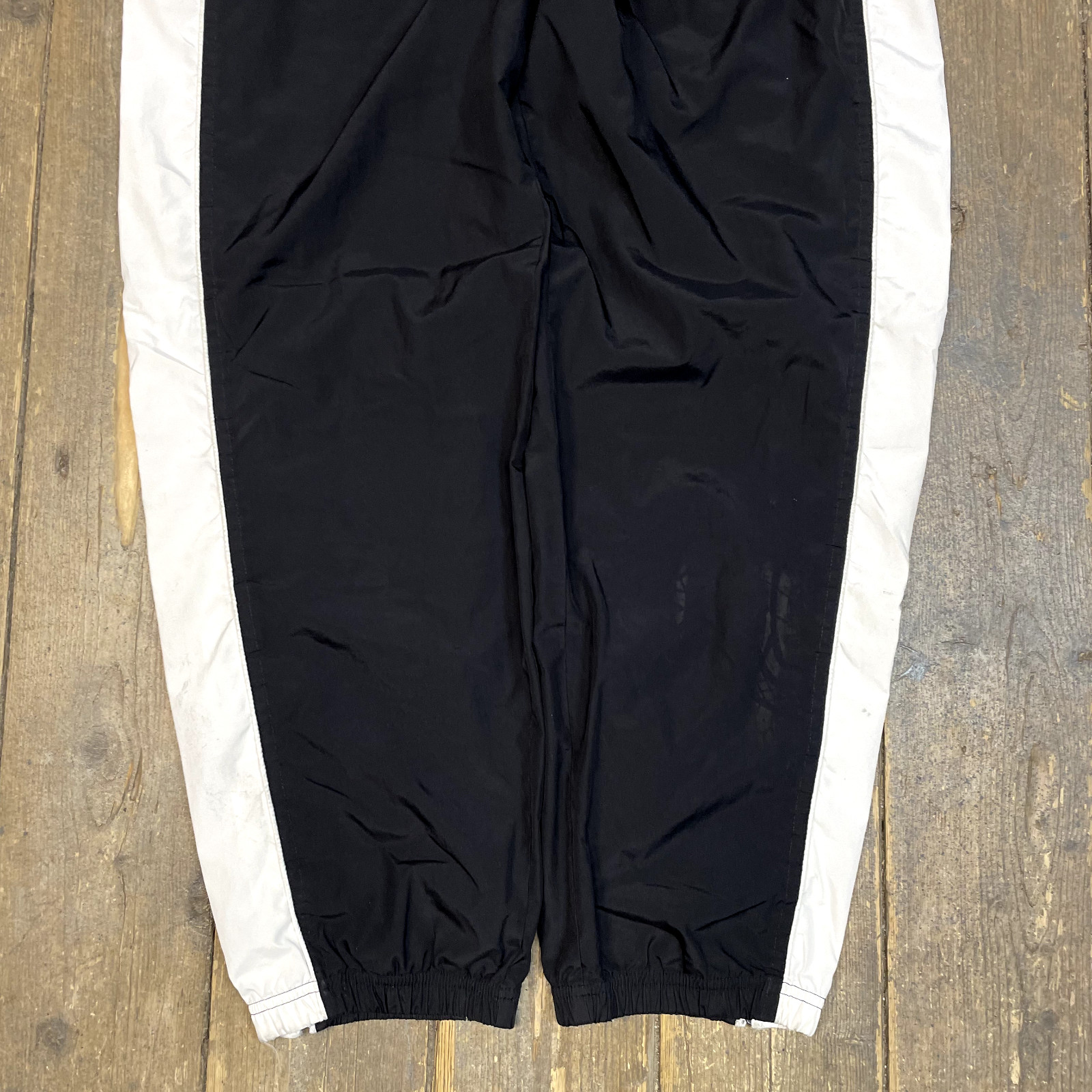 Reebok Track Pants Y2K Vintage Straight Leg Training Joggers, Black, Mens Medium image 2