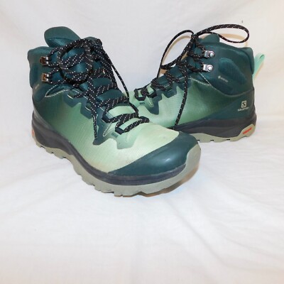Salomon Women's Size 7 Vaya Mid GTX Hiking Boots Gore-Tex Green