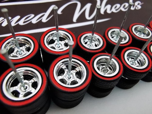 10 set pack 10-12mm 5 bolt chrome rim Red lines #57 | eBay