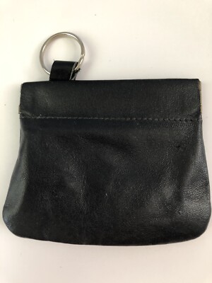 **3.5''x3'' KEY Holder Genuine Leather protective Case small Bag Purse navy