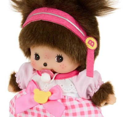 Sekiguchi Monchhichi Idol Bebichhichi Girl Pink S size H5.91