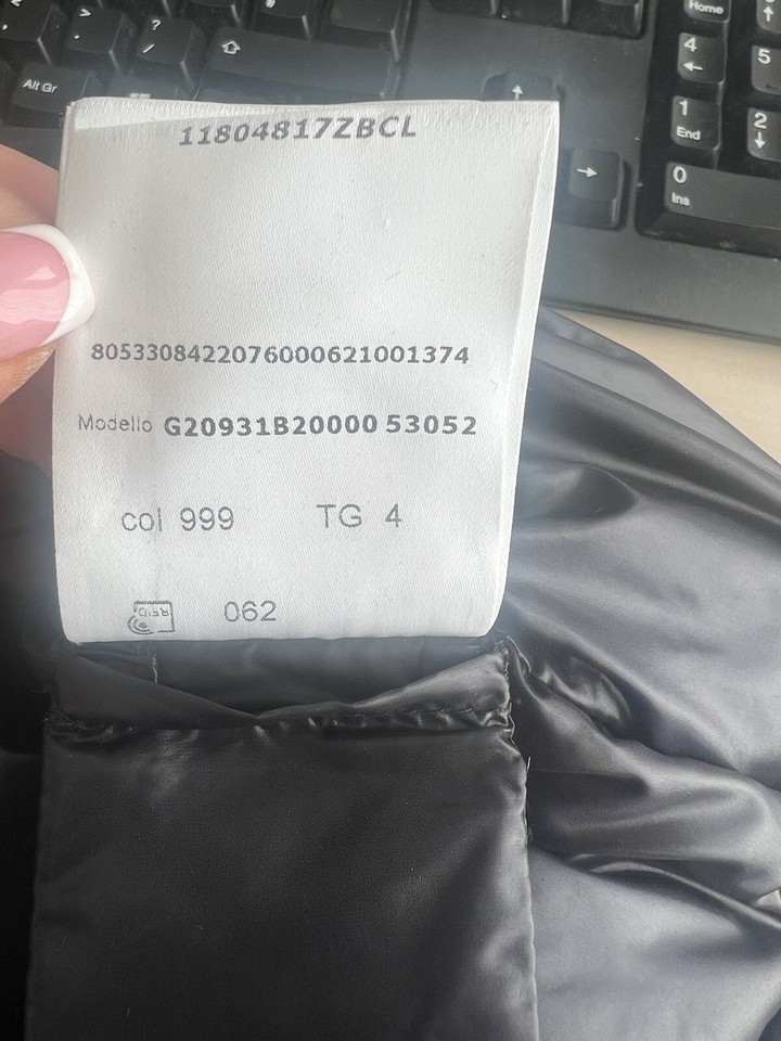 Moncler Suyen Long Down Jacket Ladies Size 4 UK (16) Black Good