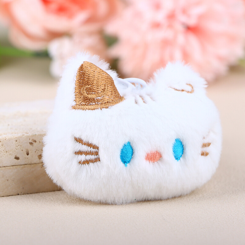 Cute Cartoon Cat Plush Keychain Lovely Cat Doll Keyring Girls Bag