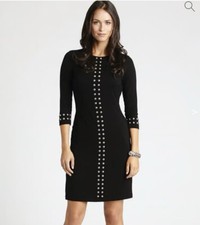 Karen Kane Silver Studded Black Sheath Dress  XS Worn Once