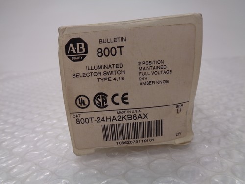 ALLEN BRADLEY 800T-24HA2KB6AX SER.U WAHLSCHALTER GELB NSMP - Bild 4 von 4