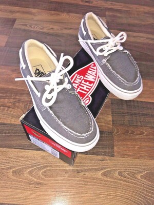 vans boat shoes grey