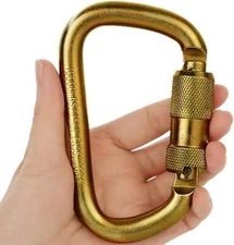 Heavy Duty Alloy Steel Auto-Locking Climbing Carabiner - 45KN Twist Lock Cara...