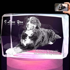 3D Crystal Photo Custom Dog Picture Bereavement Pet Memorial Personalized Gifts