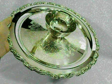 Vintage Oneida Silversmith 15 in Chip and Dip Shrimp Cheese Server original box