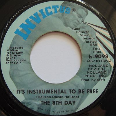  8th Day: Instrumental to be Free INVICTUS rare SOUL / FUNK 45 hear it