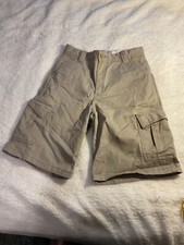 Old Navy Boy's Size 10 Adjustable Waist Cargo Shorts Khaki Beige Preowned 168
