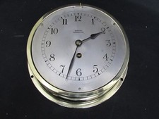 Vintage Schiffe Schott Messinggehäuse Wanduhr Barkers Kensington, französisches Uhrwerk