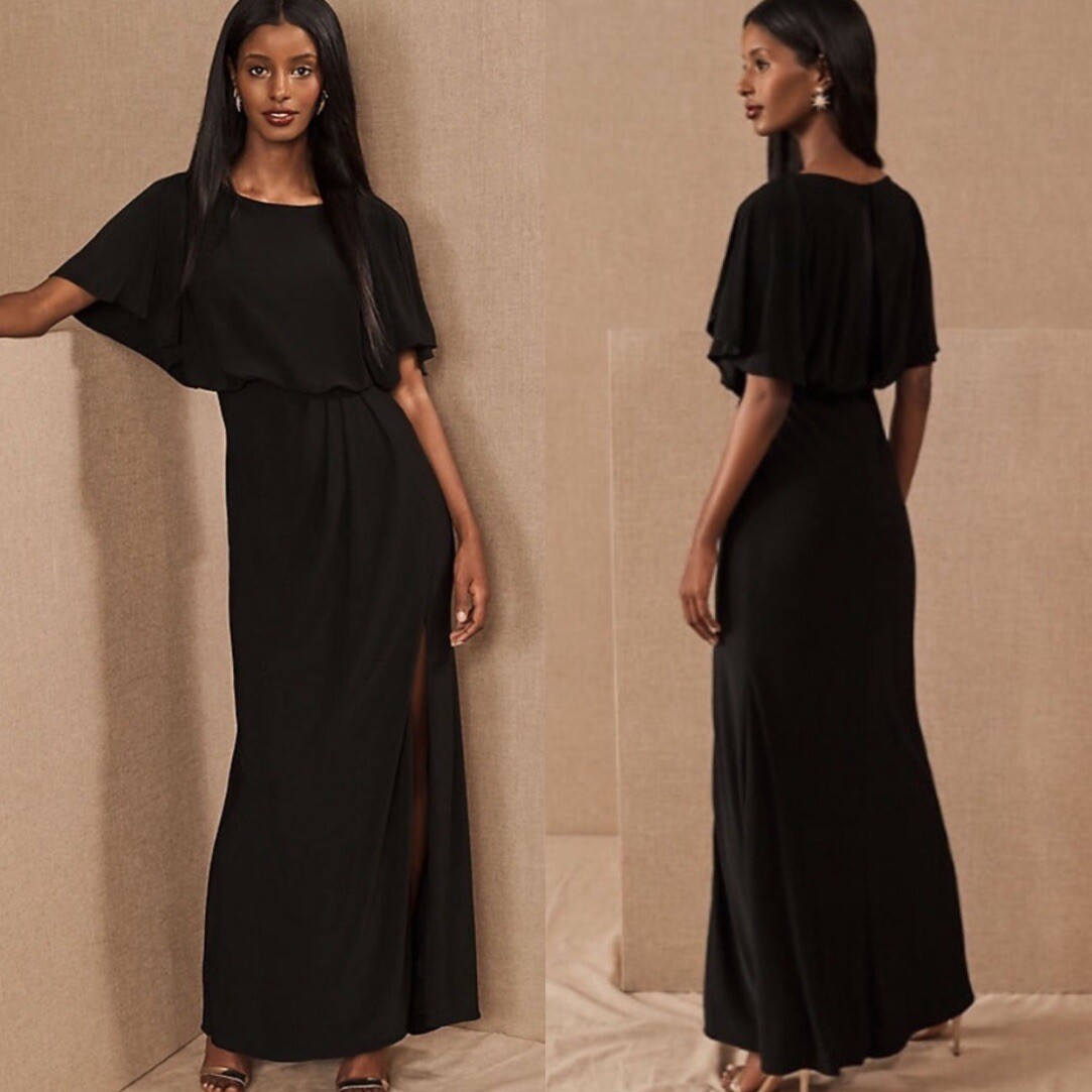 flutter sleeve dress wedding guest