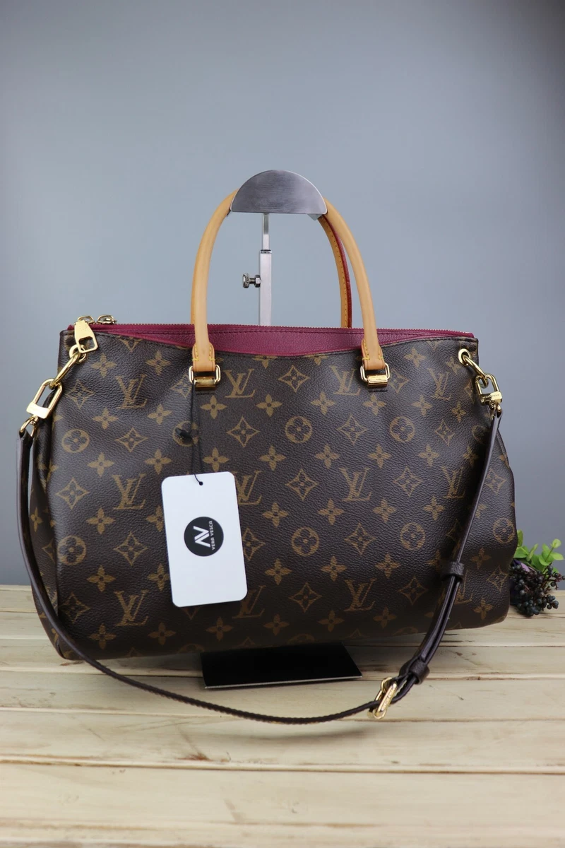 LOUIS VUITTON Pallas MM Monogram Safran Shoulder Handbag