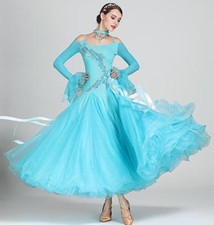 2025 NEW Ladies Modern Waltz Tango Latin Ballroom Competition Dance Dress sz