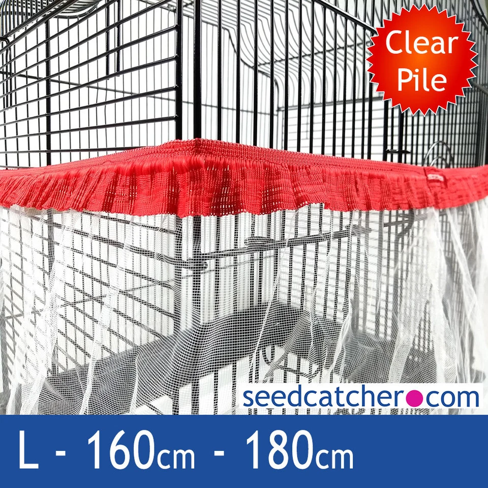Jaula de Pájaros Cazador de Semillas Protector Pila Ordenada Tela Roja Grande 180cm Estilo Falda Foto 3 de 3