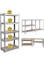 Heavy Duty 5 Tier Racking Shelves Industrial Garage Shelving Unit 150 x 70x 30cm