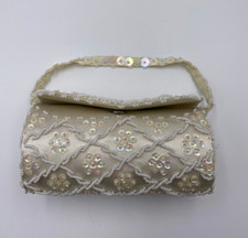 Vintage 1940s Micro Beaded Purse Iridescent Sequins Hong Kong