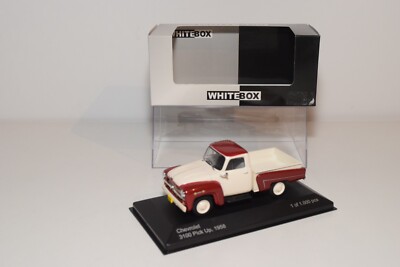 A49 1:43 WHITEBOX WB093 CHEVROLET 3100 PICK UP 1958 CREAM RED MIB