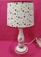 Kidsline Butterfly Meadow Nursery Lamp White, Pink, Burgundy Butterfly Floral