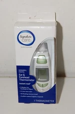 Signature Care Ear & Forehead Thermometer Instant Read Digital