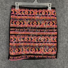 Cato Girls Pull-On Skirt L 14-16 Sequin Front Aztec Inspired Pattern