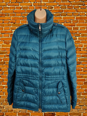 DAMEN BURBERRY BRIT XL TÜRKISGRÜN GÄNSEDAUNEN GEFÜTTERTE KAPUZE TAILLIERT MANTEL JACKE